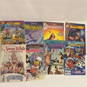 8 Marvel Disney's Comic Hits + Original Pocahontas/Snow White, Perfect Condition